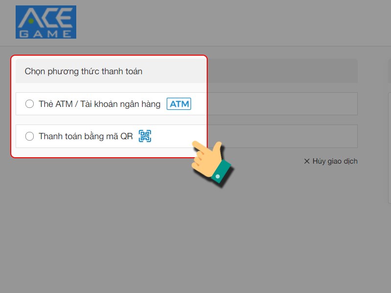 Chọn phương thức thanh toán Chọn phương thức thanh toán