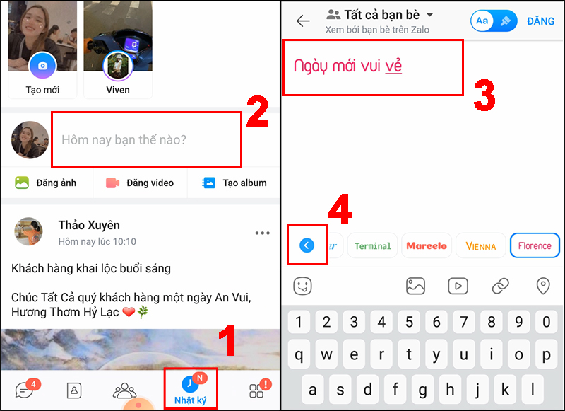 Tìm mục tag tên bạn bè.