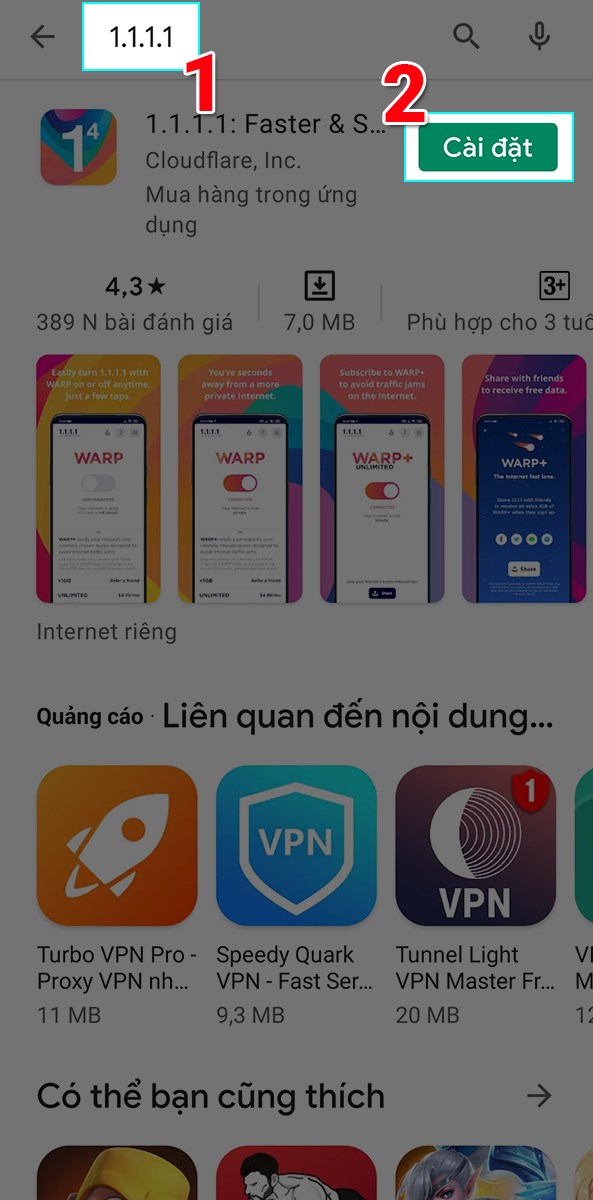 Cài đặt game Cài đặt ứng dụng