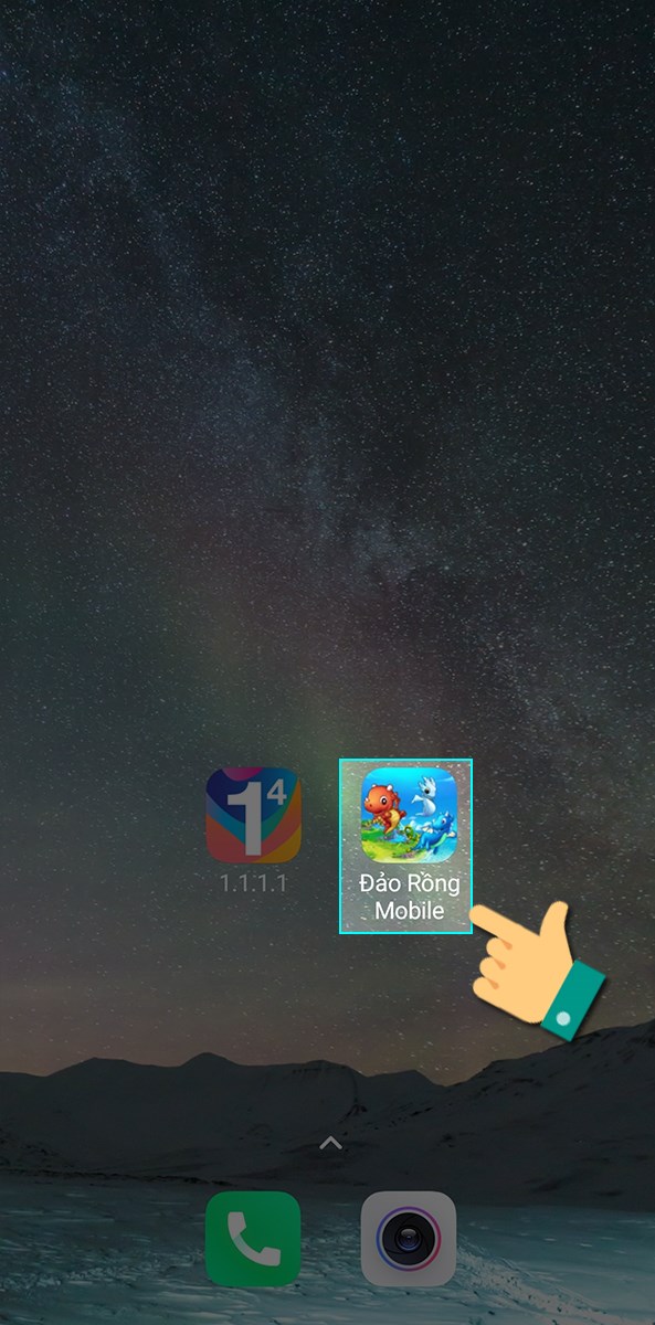 Chọn vào game ngoài màn hình chính Chọn vào game ngoài màn hình chính