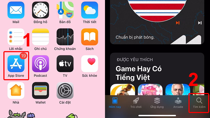 Vào App Store và chuyển sang tab Tìm kiếm