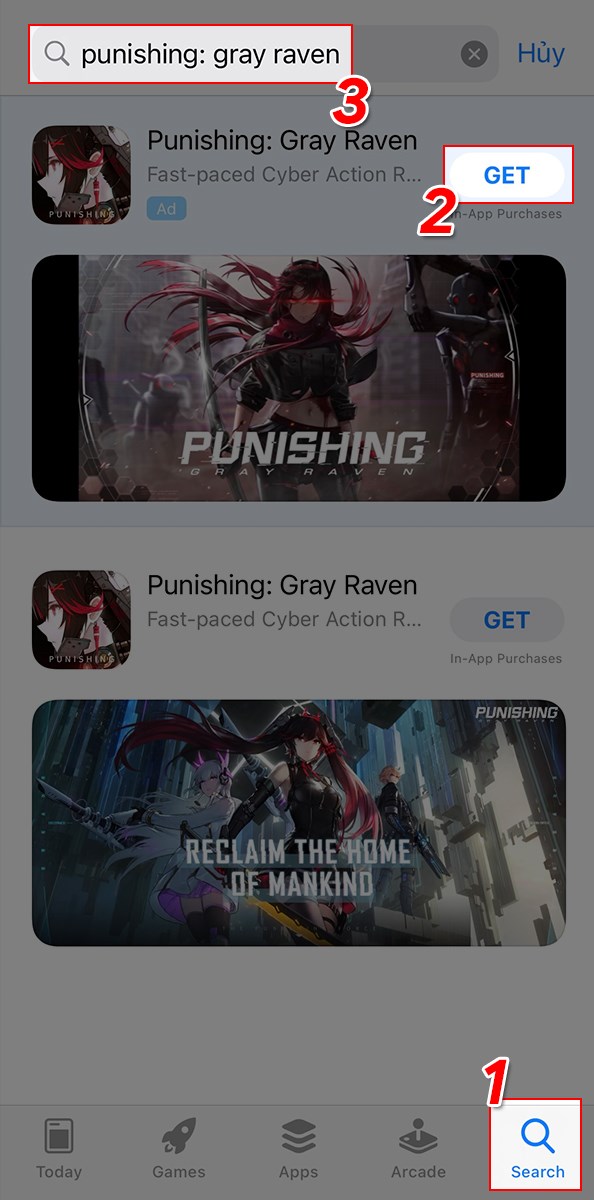 Vào AppStore để cài đặt game Vào AppStore để cài đặt game