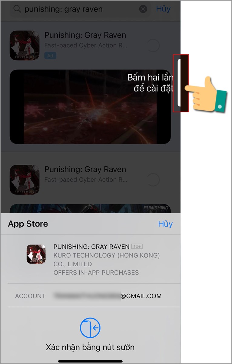 Xác nhận cài game Xác nhận cài game