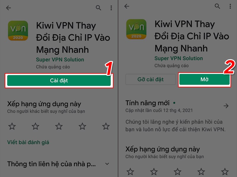 Cài đặt ứng dụng Cài đặt ứng dụng