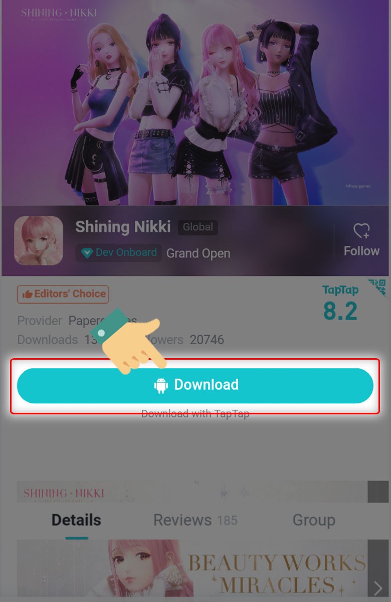Nhấn vào mục Download để tải game về máy nhanh chóng Nhấn vào mục Download để tải game về máy nhanh chóng