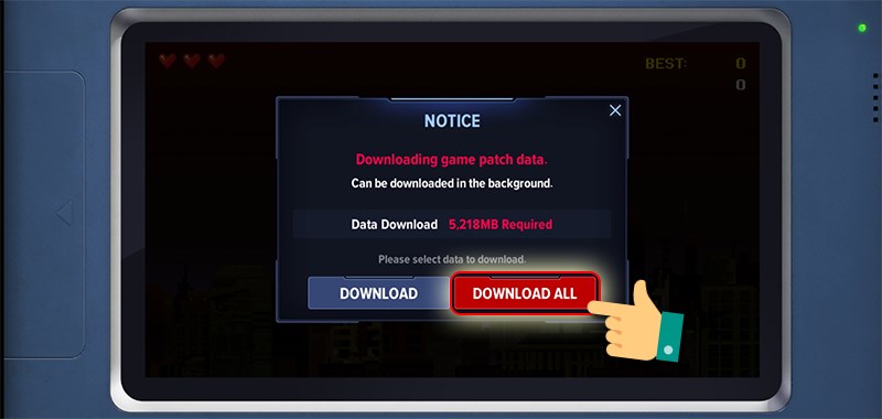 Download bản cập nhật ban đầu Download bản cập nhật ban đầu