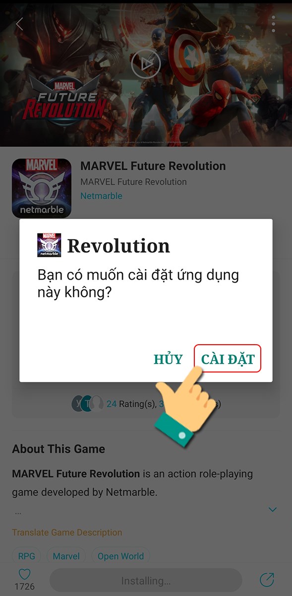 Cài đặt game Cài đặt game