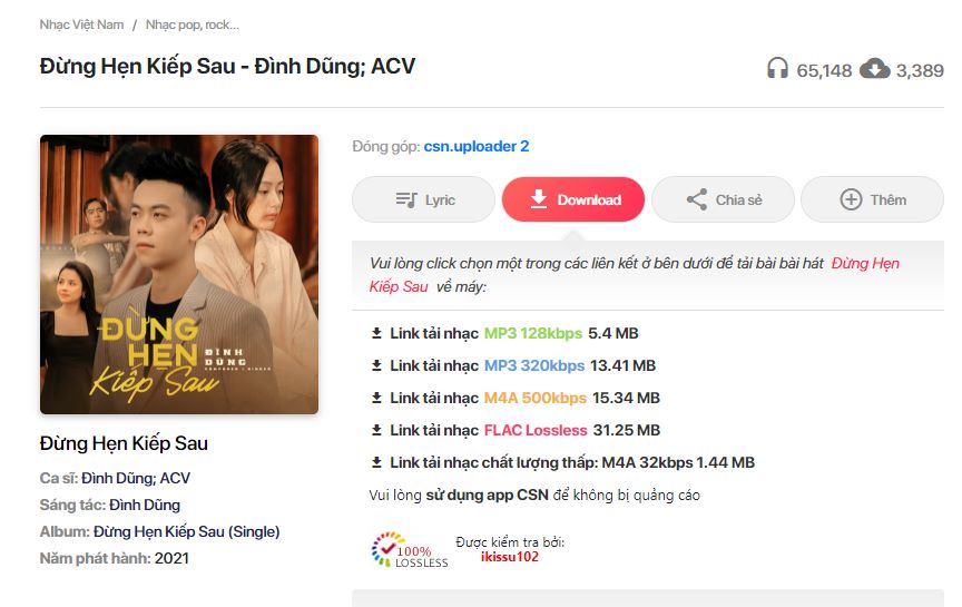 Cách tải nhạc chất lượng cao, tải nhạc lossless miễn phí 5