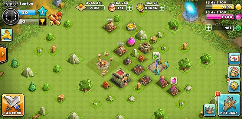 Giao diện chính của game Giao diện chính của game