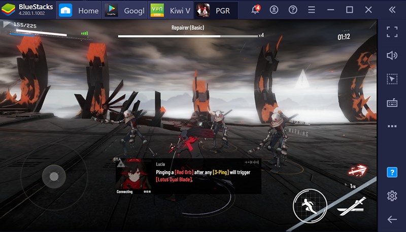 Giao diện game PGR trên máy tính Giao diện game PGR trên máy tính