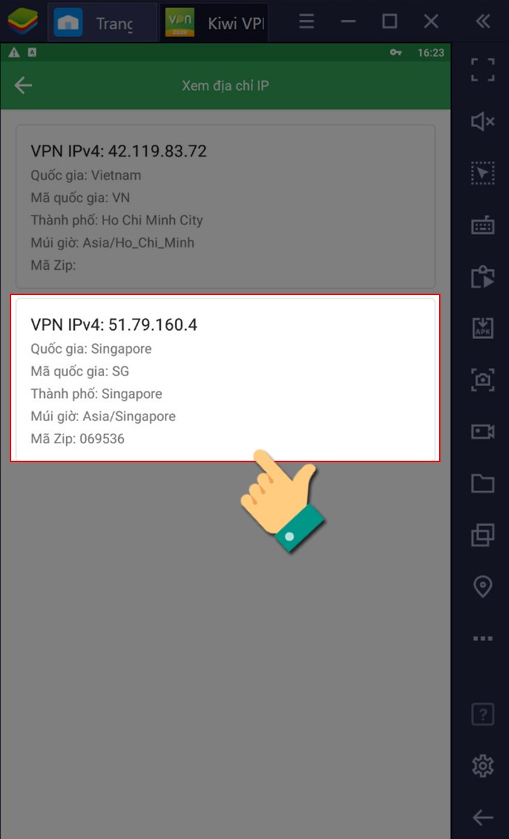Đổi khu vực truy cập thành công Đổi khu vực truy cập thành công