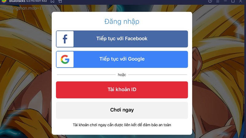 Đăng nhập vào game Đăng nhập vào game
