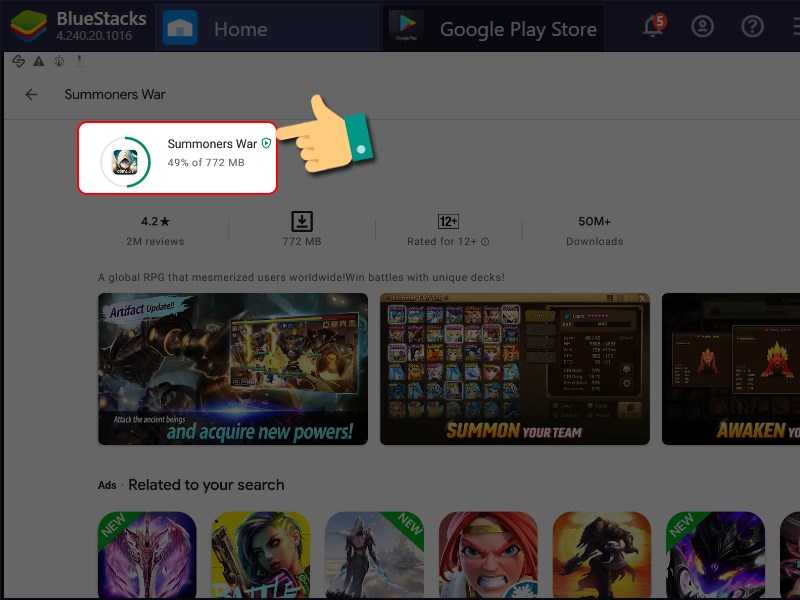 Quá trình tải game đang diễn ra Quá trình tải game đang diễn ra
