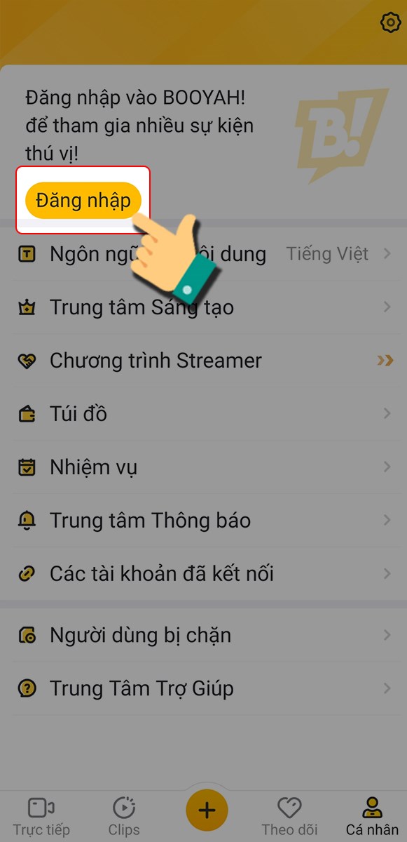 Chọn đăng nhập Chọn đăng nhập
