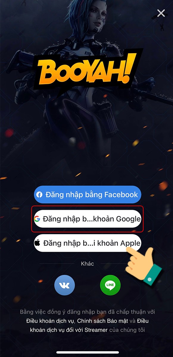 Đăng nhập bằng tài khoản Facebook hoặc Google, Apple Đăng nhập bằng tài khoản Facebook hoặc Google, Apple