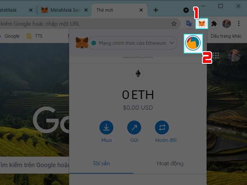 Truy cập và chọn biểu tượng của tiện ích Truy cập và chọn biểu tượng của tiện ích
