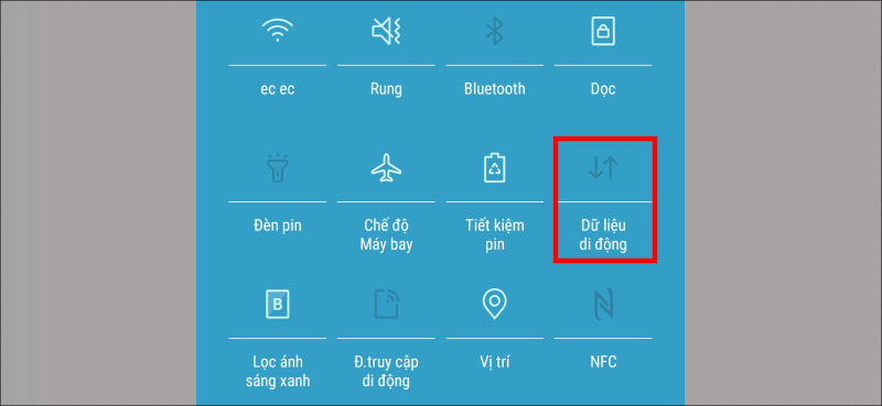 Sử dụng mức dữ liệu dưới giới hạn cho phép