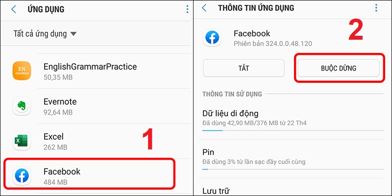 Buộc dừng ứng dụng chạy ngầm