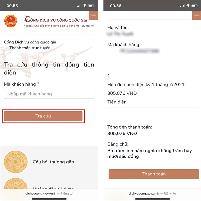 Cách thanh toán tiền điện trên Cổng Dịch Vụ Công Quốc Gia-3 Cách thanh toán tiền điện trên Cổng Dịch Vụ Công Quốc Gia-3