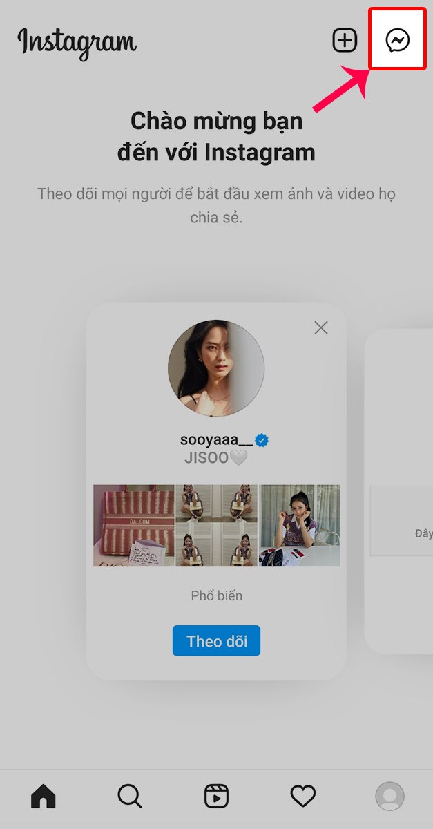 Chọn biểu tượng Messenger Chọn biểu tượng Messenger