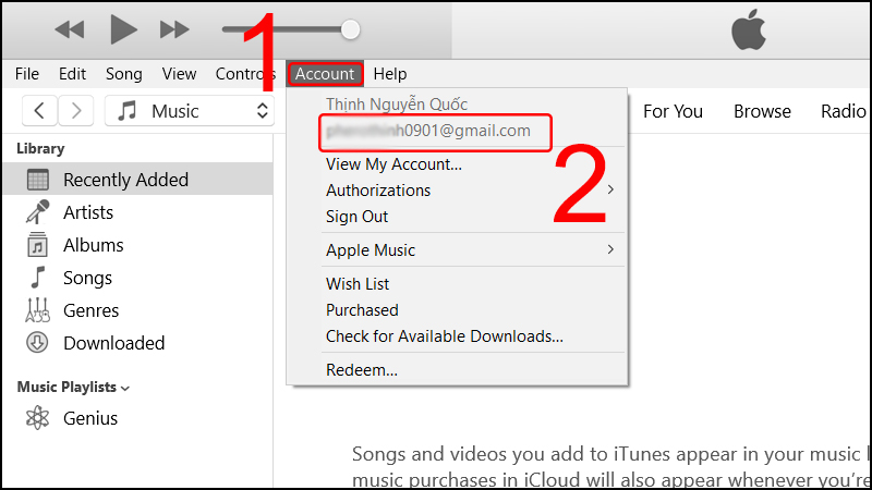 Thao tác tìm tài khoản ID Apple