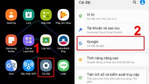 Vào Danh bạ và chọn Google