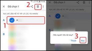 Xóa liên hệ trong ứng dụng Danh bạ
