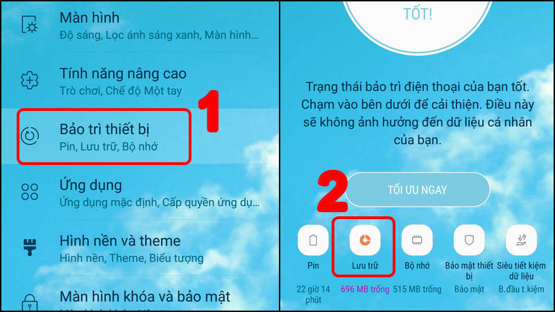 Chọn Lưu trữ