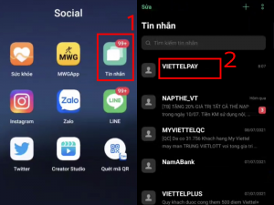 Tìm ô chat muốn xóa