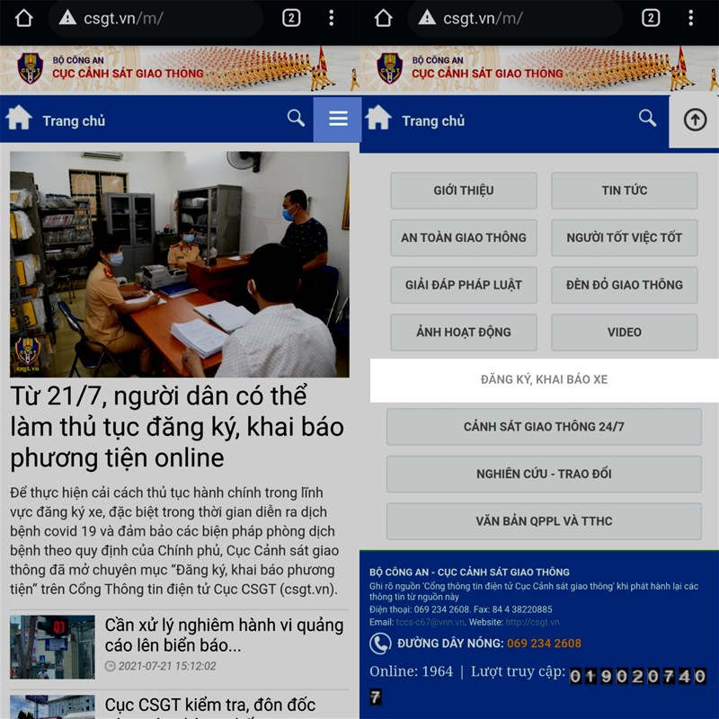 Cách đăng ký, cấp biển số xe lần đầu trực tuyến Cách đăng ký, cấp biển số xe lần đầu trực tuyến