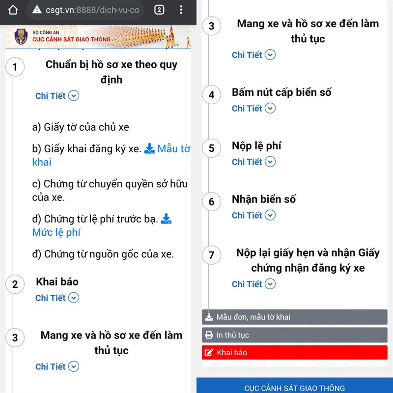 Cách đăng ký, cấp biển số xe lần đầu trực tuyến Cách đăng ký, cấp biển số xe lần đầu trực tuyến