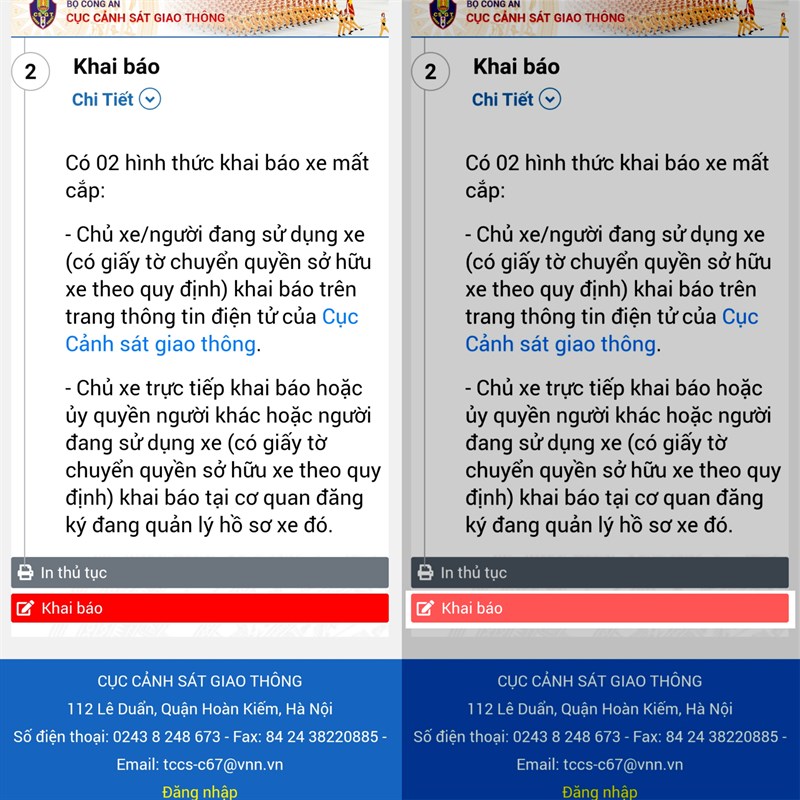 Cách khai báo xe bị mất cắp cho cơ quan đăng ký Cách khai báo xe bị mất cắp cho cơ quan đăng ký