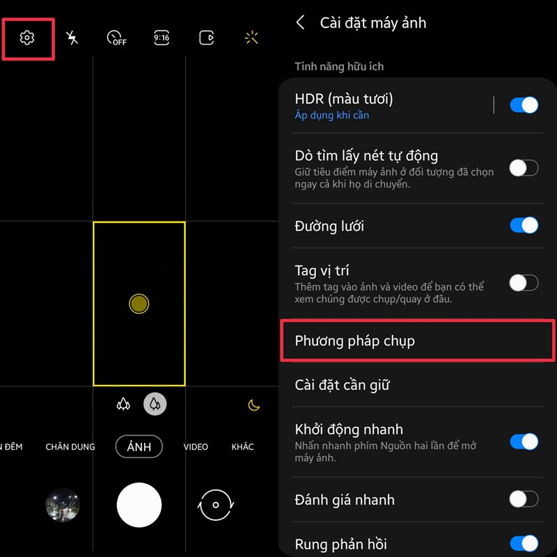 cài đặt phím chụp nổi cài đặt phím chụp nổi