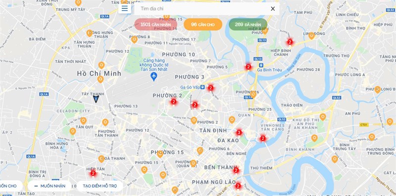 Bản đồ cứu trợ - SOSmap Bản đồ cứu trợ - SOSmap