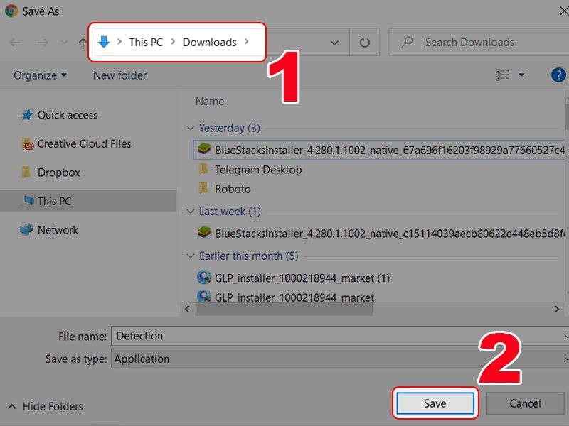Chọn thư mục lưu file Chọn thư mục lưu file