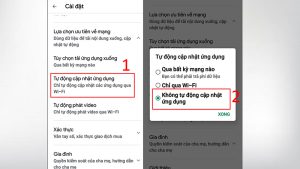 Các bước tắt tự động cập nhật ứng dụng