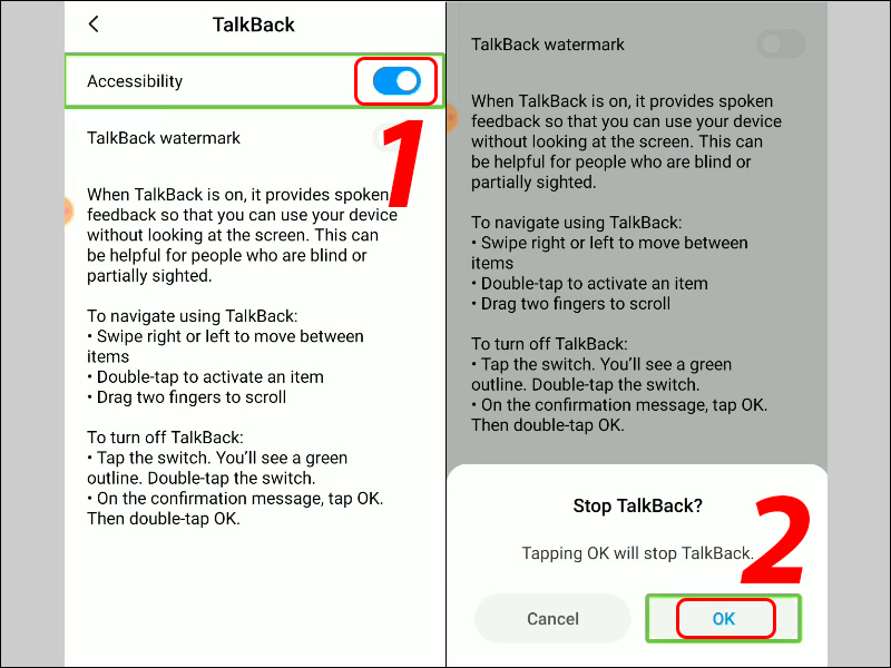 Tắt TalkBack