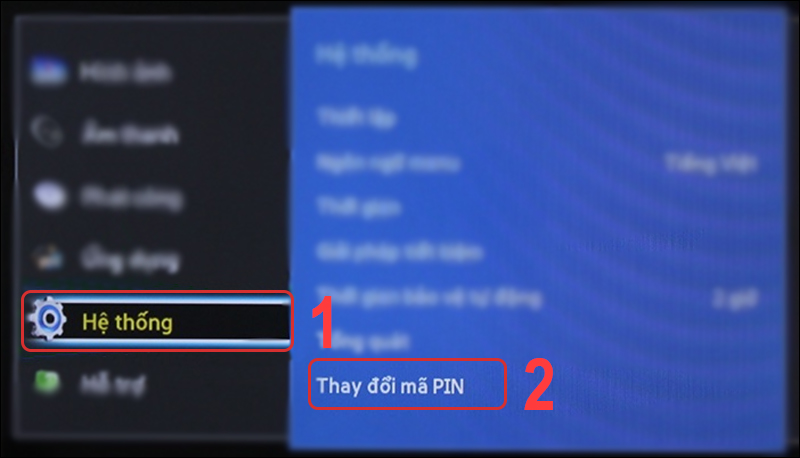 Chọn Thay đổi mã PIN