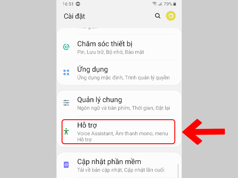 Chọn hỗ trợ