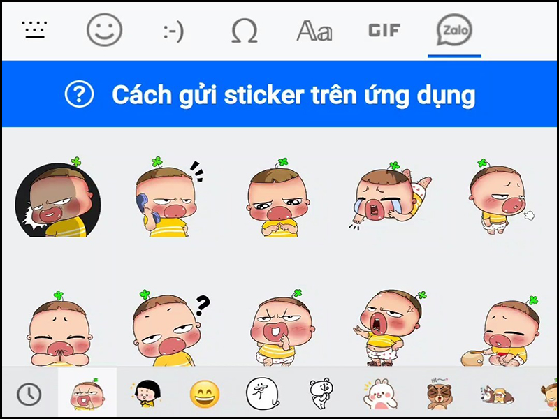 Bàn phím Laban Key có cả sticker Zalo