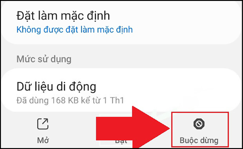 Ngừng buộc dừng Máy ảnh