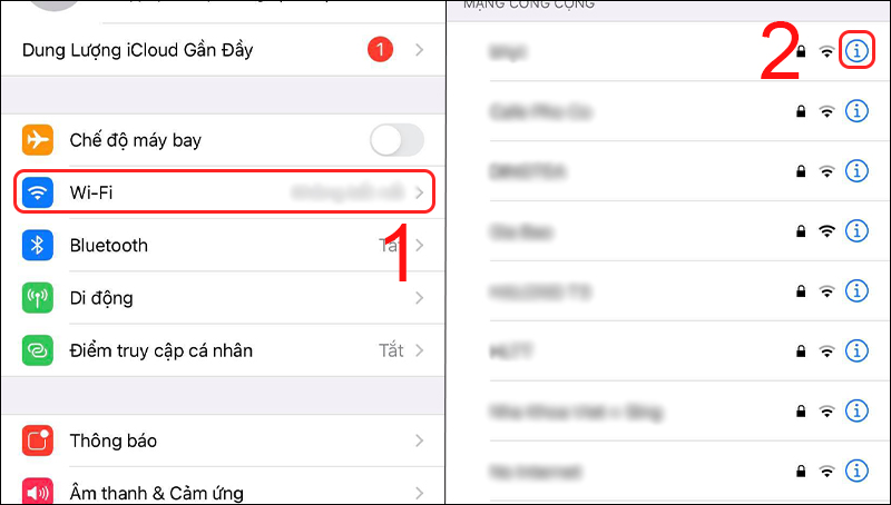 Chọn biểu tượng chữ i