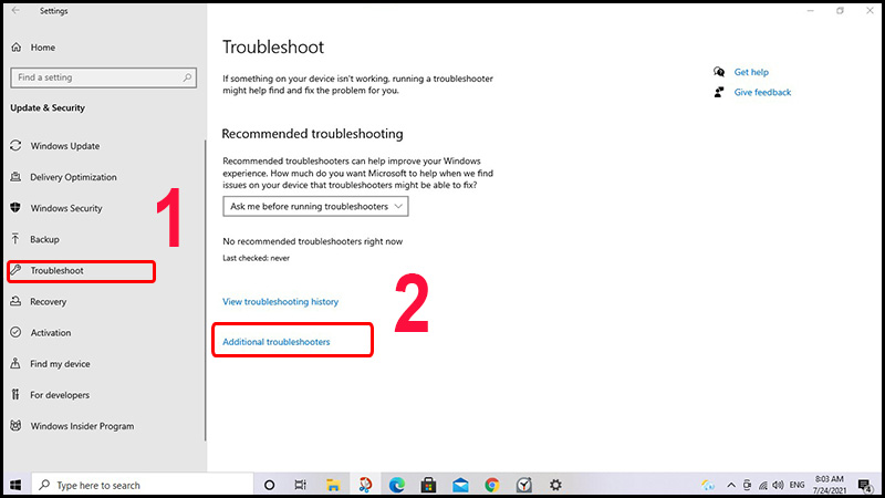 Additional troubleshooters.