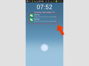 Thông báo WeChat hiện trên màn hình khóa