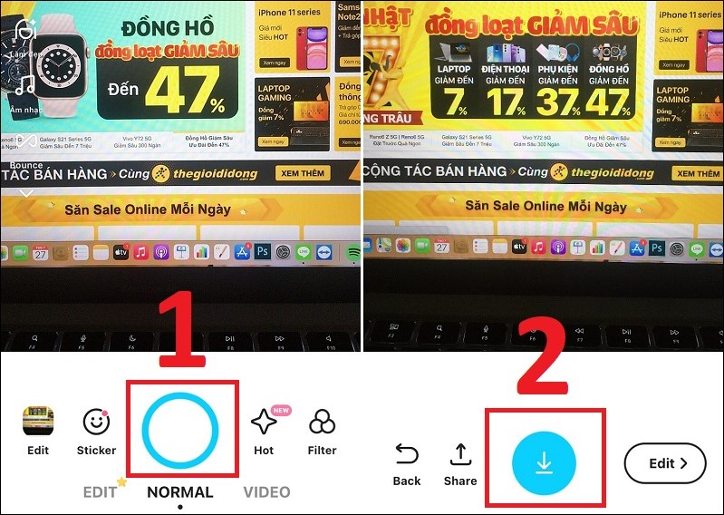 Cách lưu ảnh trên SNOW