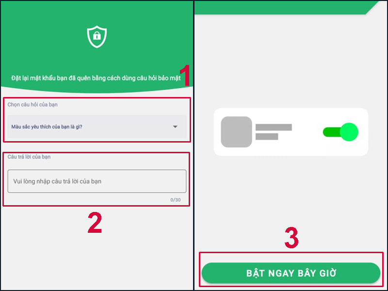 Chọn BẬT NGAY BÂY GIỜ để cấp quyền cho AppLock - Lock Apps & Privacy Guard
