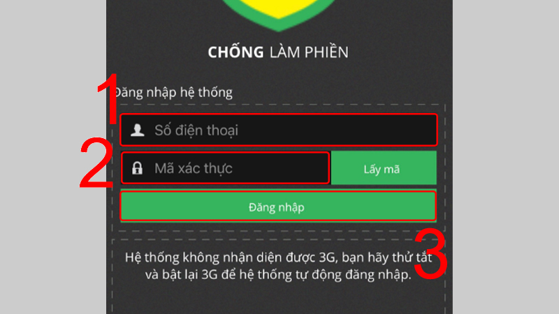 Lấy mã xác nhận