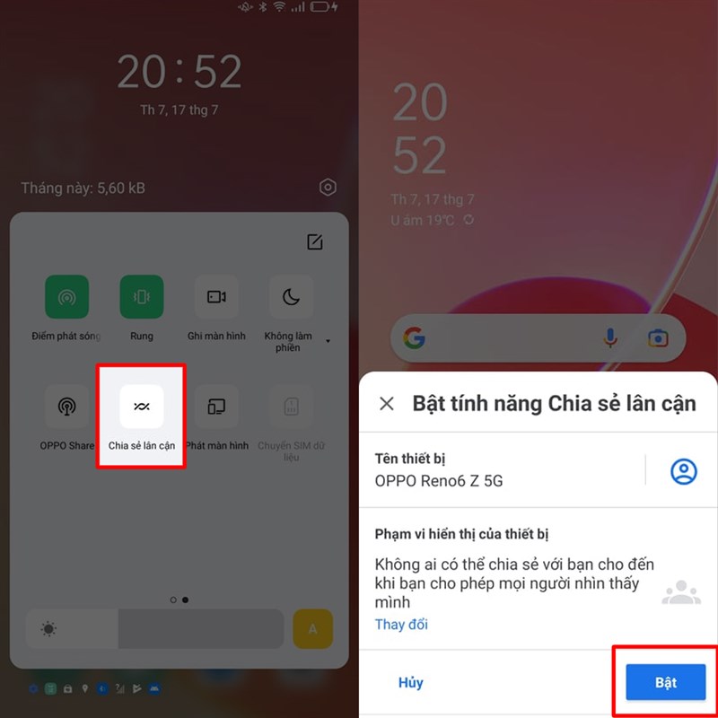 Chia sẻ lân cận Chia sẻ lân cận