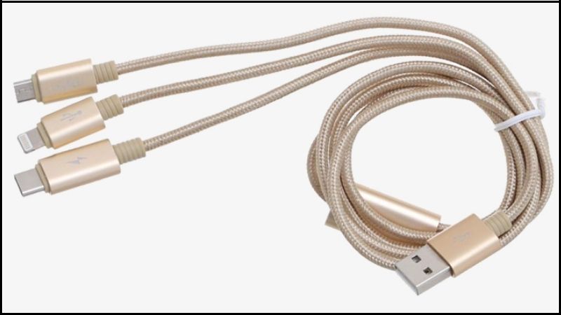 Cáp sạc 3 đầu tiện dụng