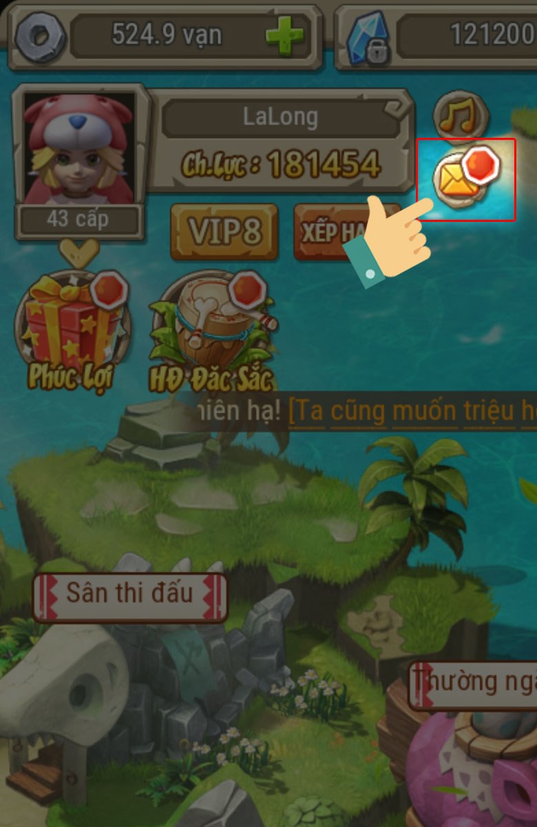 Bạn trở ra giao diện chính chọn vào Thư. Bạn trở ra giao diện chính chọn vào Thư.